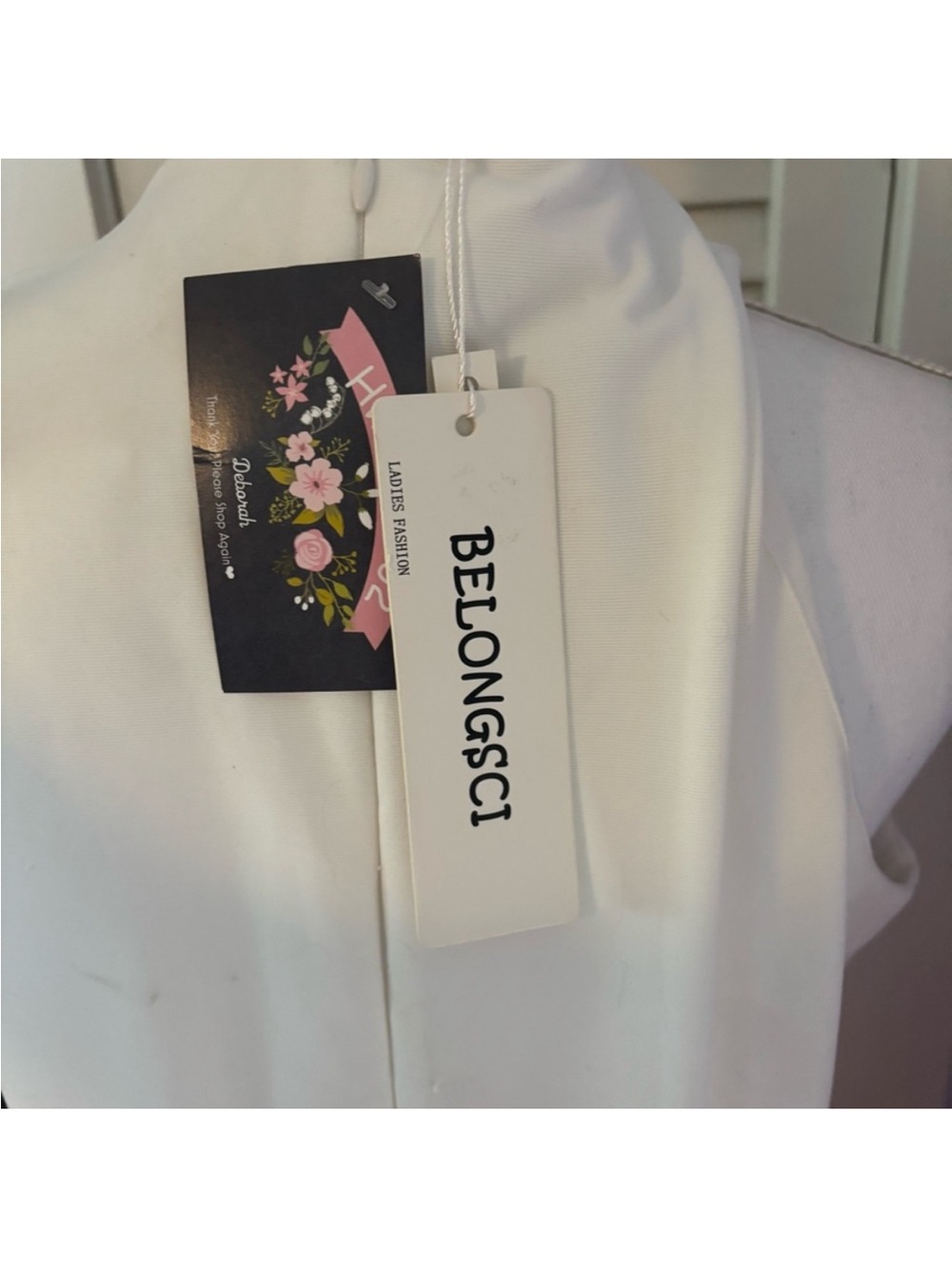 Belongsci White Cutout Fit & Flare Dress XL NWT - Picture 12 of 14